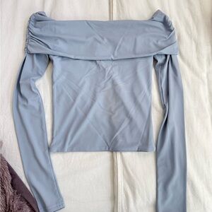 Meshki Light Blue Off-Shoulder Blouse